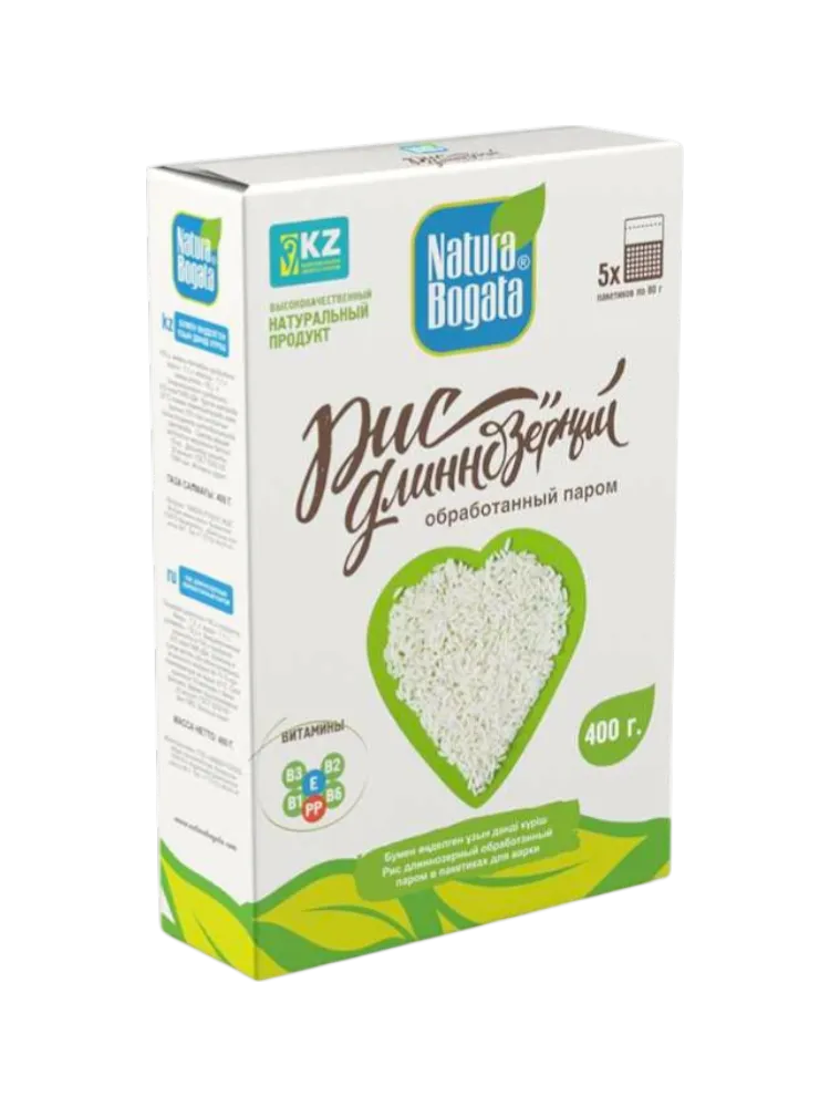 КРУПА NATURA BOGATA 5*80Г РИС ДЛИННОЗЕР ОБРАБОТ ПАР(12)