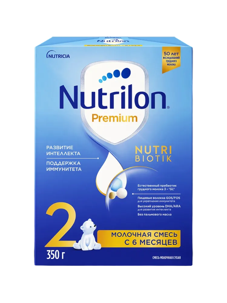 МОЛ СМЕСЬ NUTRILON 2 PREMIUM 350Г С 6 МЕС