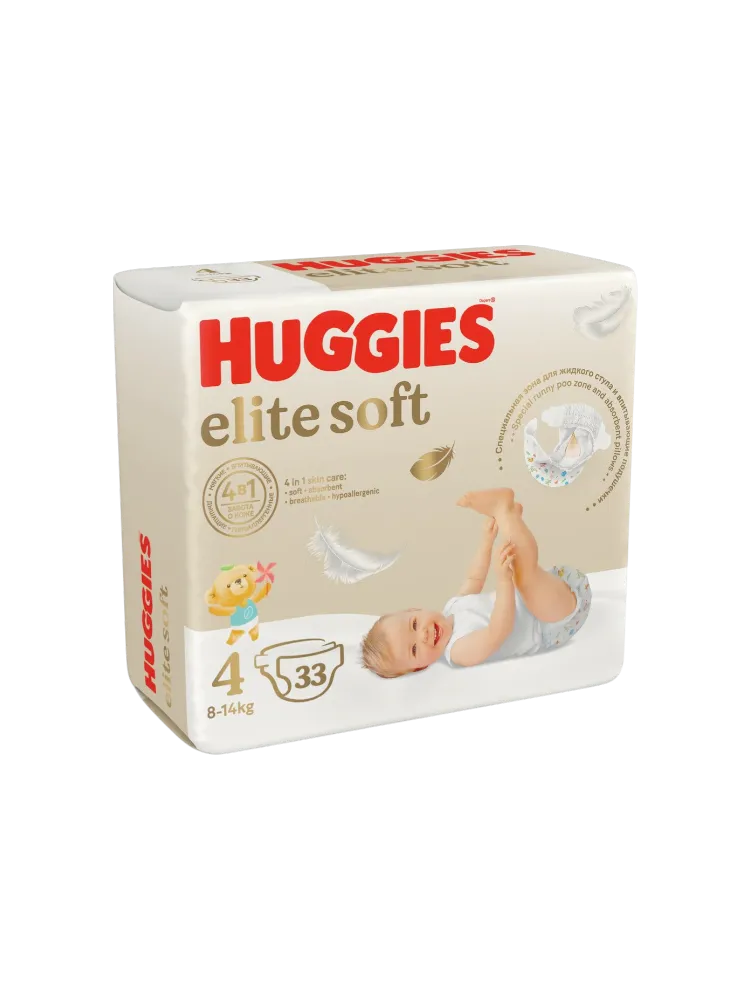 ПОДГУЗНИК HUGGIES ELITE SOFT 4 CONV 33