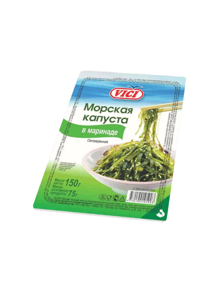 САЛАТ VICI 150Г МОРСКАЯ КАПУСТА В МАРИНАДЕ ЛЮБО ЕСТЬ