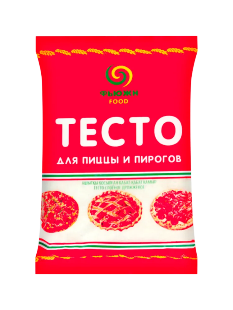 ТЕСТО СЛОЕНОЕ ДРОЖЖЕВОЕ ФЬЮЖН ФУД ДЛЯ ПИЦЦЫ И ПИРОГОВ 800Г