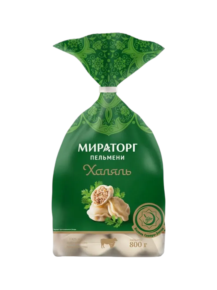 ПЕЛЬМЕНИ МИРАТОРГ 800Г ХАЛЯЛЬ 