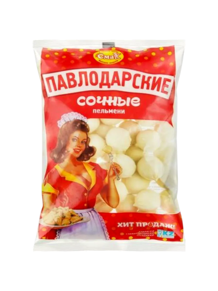 ПЕЛЬМЕНИ ПАВЛОДАРСКИЕ СМАК СОЧНЫЕ ИЗ ГОВЯДИНЫ 800Г