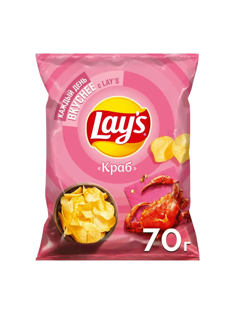 ЧИПСЫ LAYS 70Г КРАБ