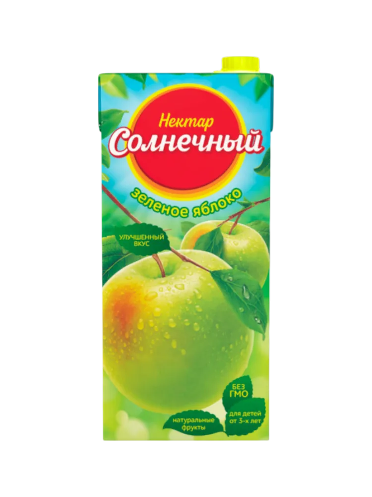 НЕКТАР СОЛНЕЧНЫЙ ЗЕЛЕНОЕ ЯБЛОКО 0.95Л 