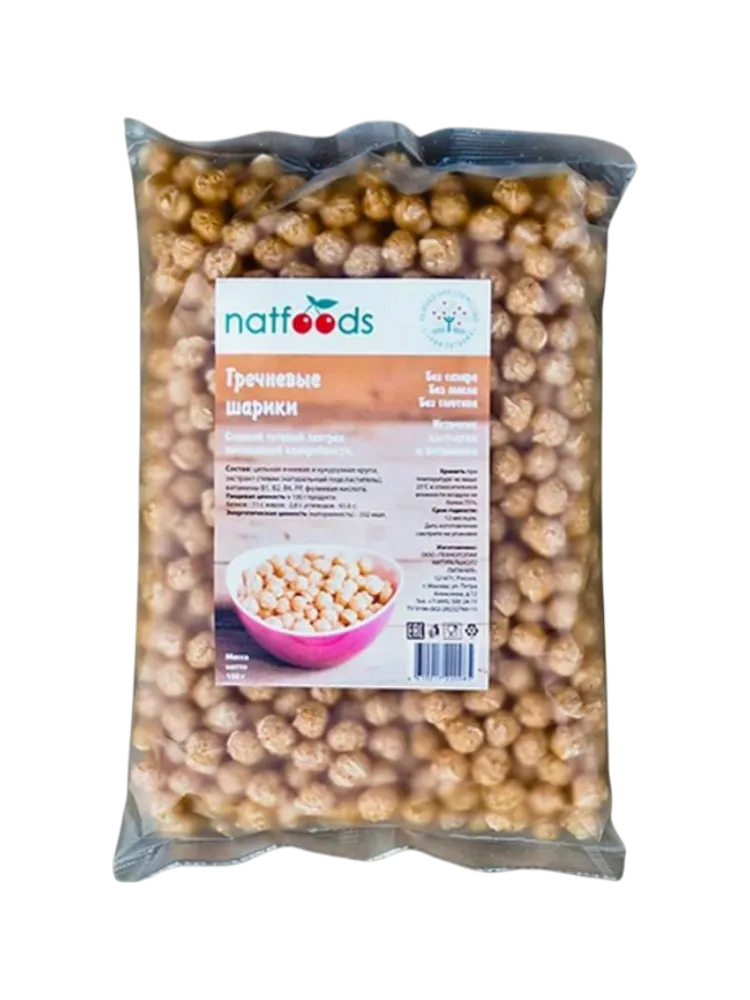 СУХ ЗАВТРАК NATFOODS 100Г СЛАДКИЕ ШАРИКИ Б/С