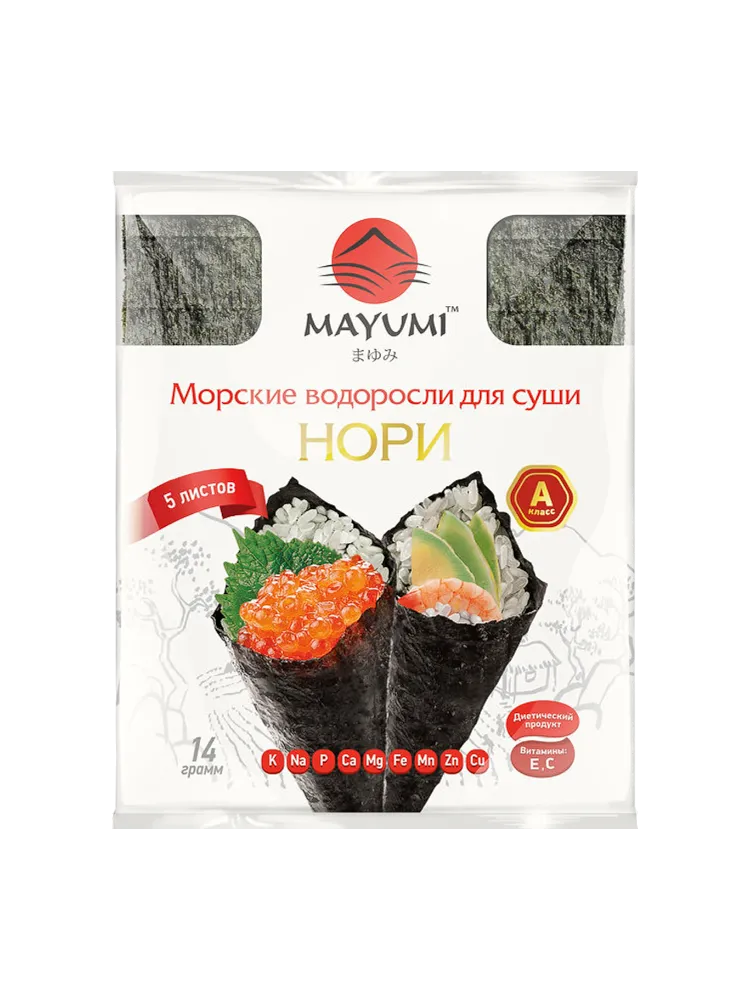 МОРСКАЯ КАПУСТА MAYUMI 14Г 5Л СУШЕНАЯ