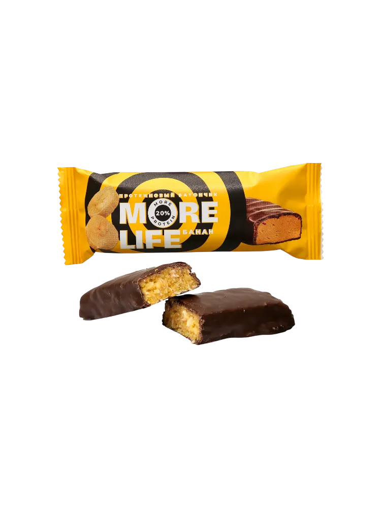 БАТОНЧИК MORE LIFE 50ГР ПРОТЕИНОВЫЙ БАНАН