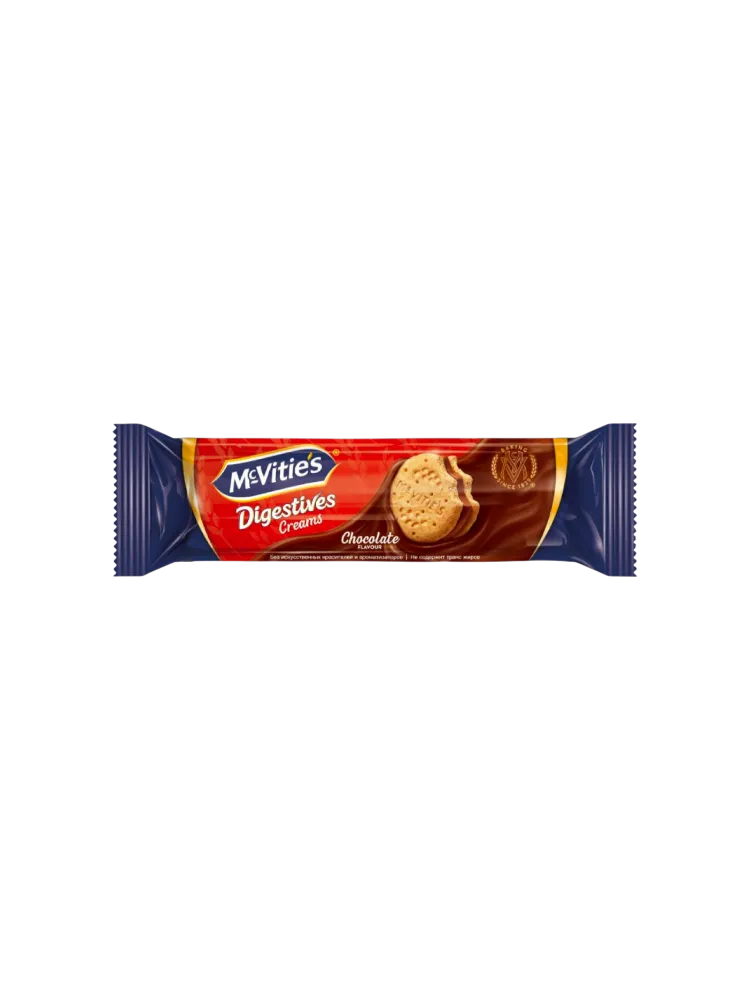 MCVITIES ЦЕЛЬНОЗЕРНОВОЕ ПЕЧЕНЬЕ С КРЕМОМ С АРОМАТОМ ШОКОЛАДА 90Г