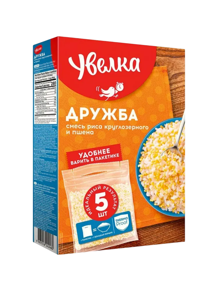 КРУПА УВЕЛКА 5*80Г СМЕСЬ ПШЕНО/РИС 