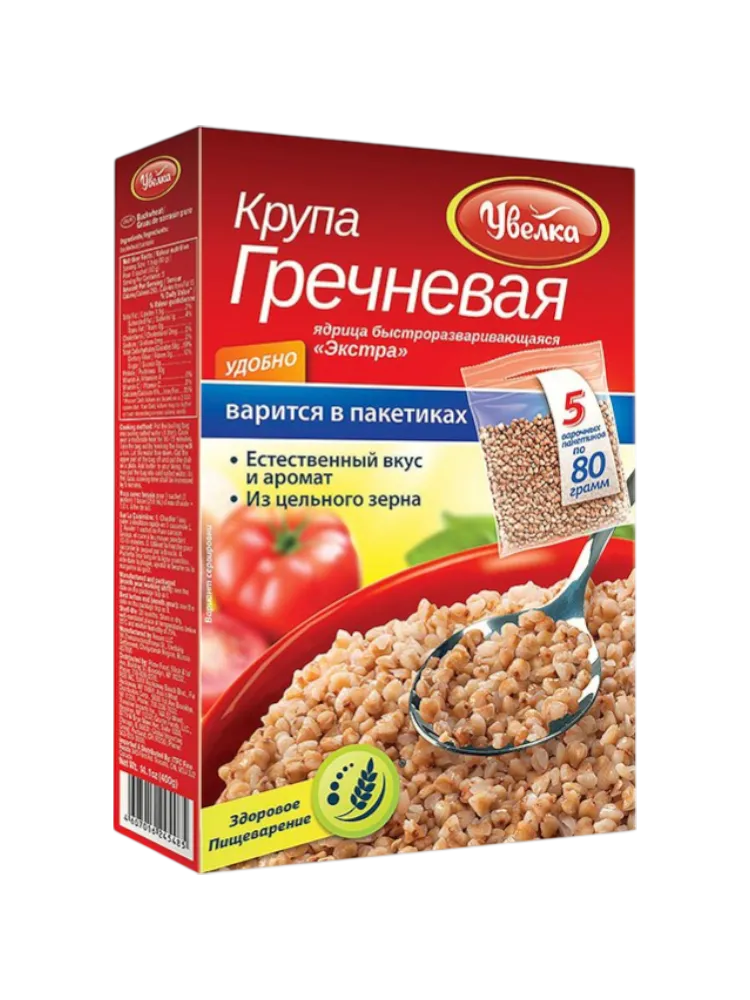 КРУПА УВЕЛКА 5*80Г ГРЕЧНЕВАЯ ЯДРИЦА ЭКСТРА
