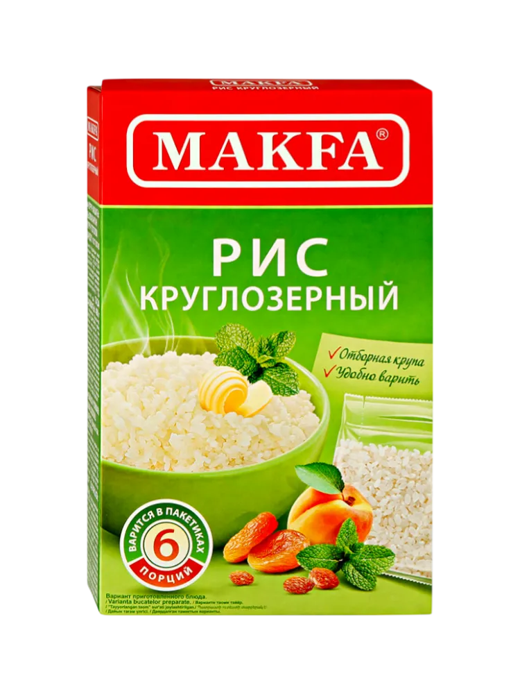КРУПА МАКФА 5*80Г РИС КРУГЛОЗЕРНЫЙ