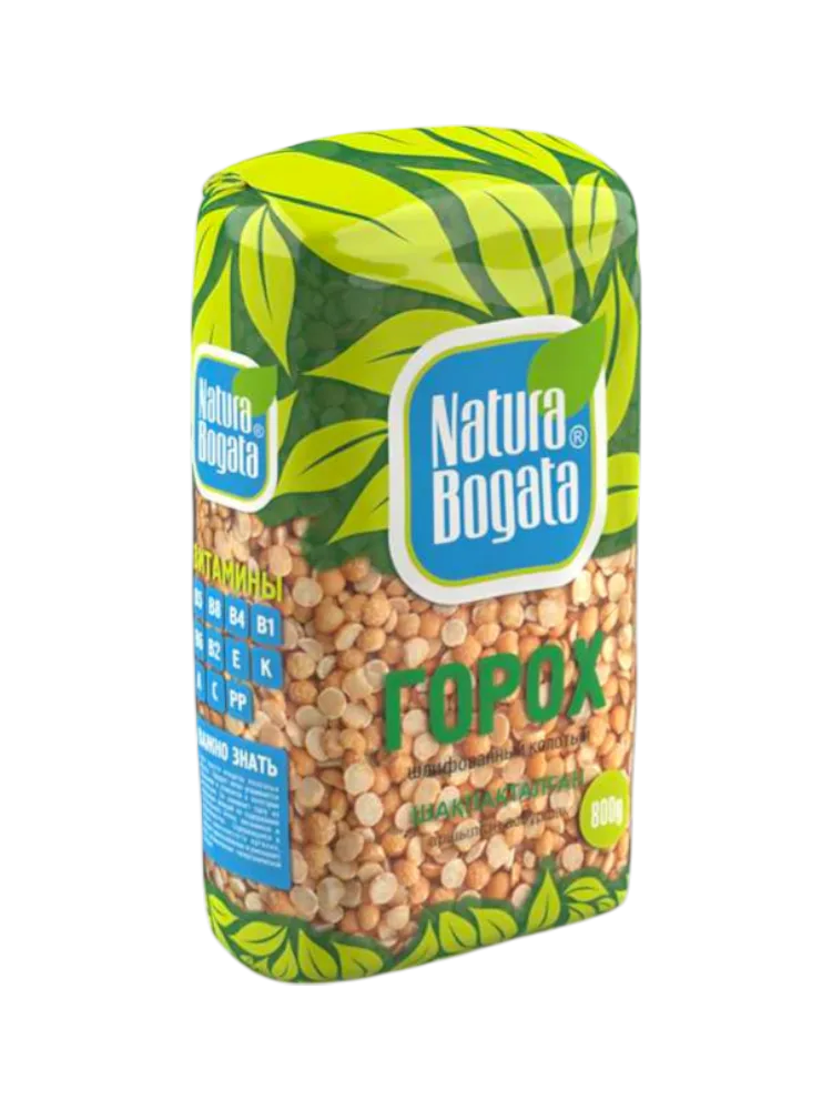 КРУПА NATURA BOGATA 800Г ГОРОХ КОЛОТЫЙ