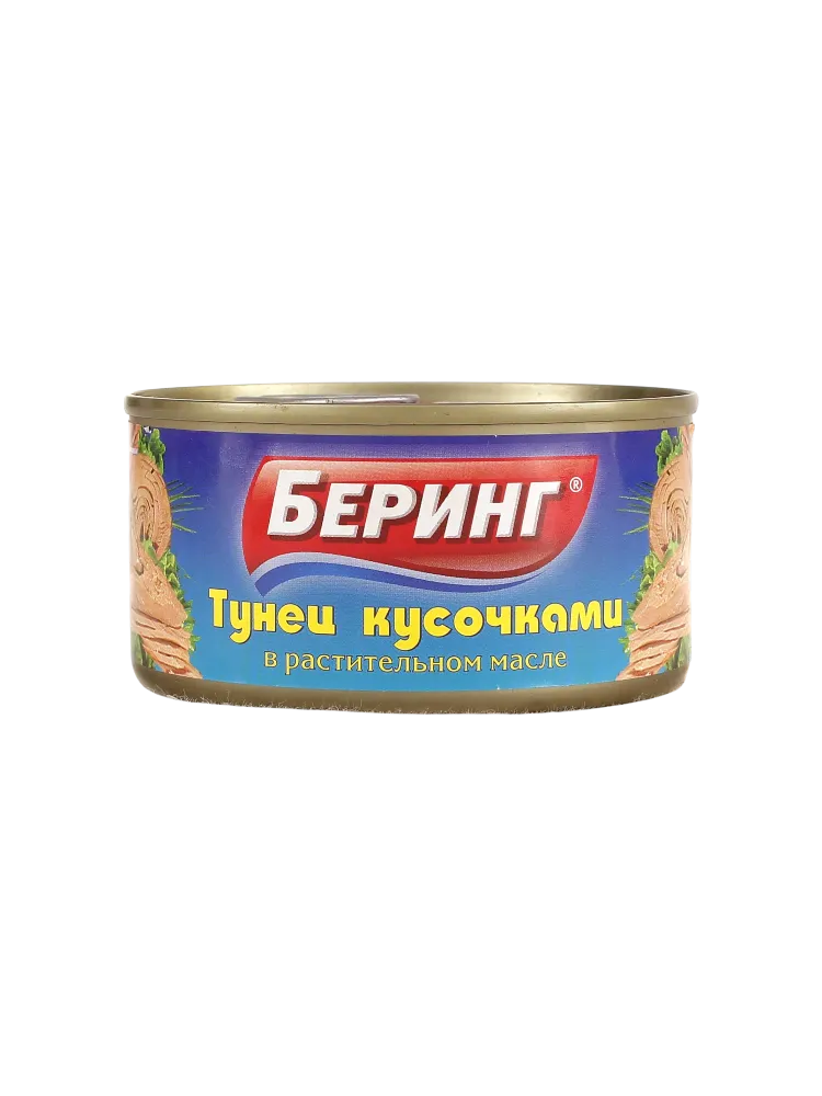 КОНСЕРВЫ ТУНЕЦ КУСОЧК В МАСЛЕ 185ГР*48 С/К Ж/Б БЕРИНГ