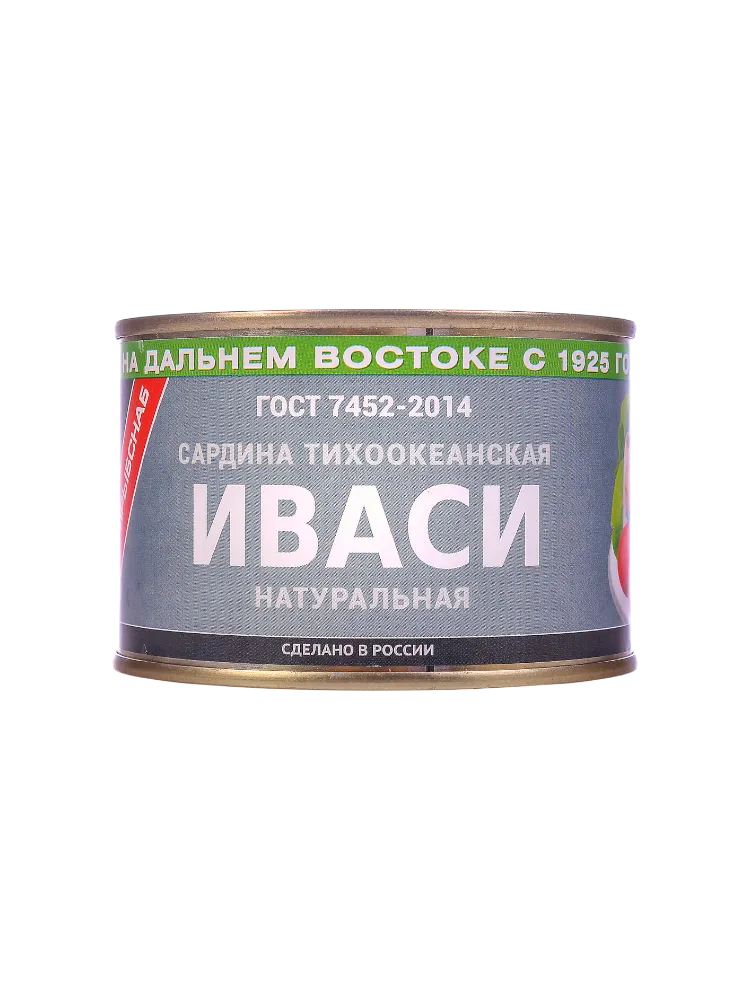 КОНСЕРВЫ ПРИМРЫБСНАБ 250Г ИВАСИ САРДИНА ГОСТ Ж/Б