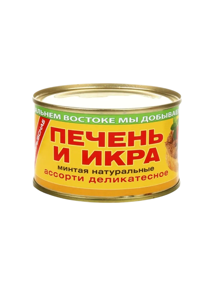 КОНСЕРВЫ ПРИМРЫБСНАБ 240Г ПЕЧЕНЬ/ИКРА МИНТАЯ АССОРТИ