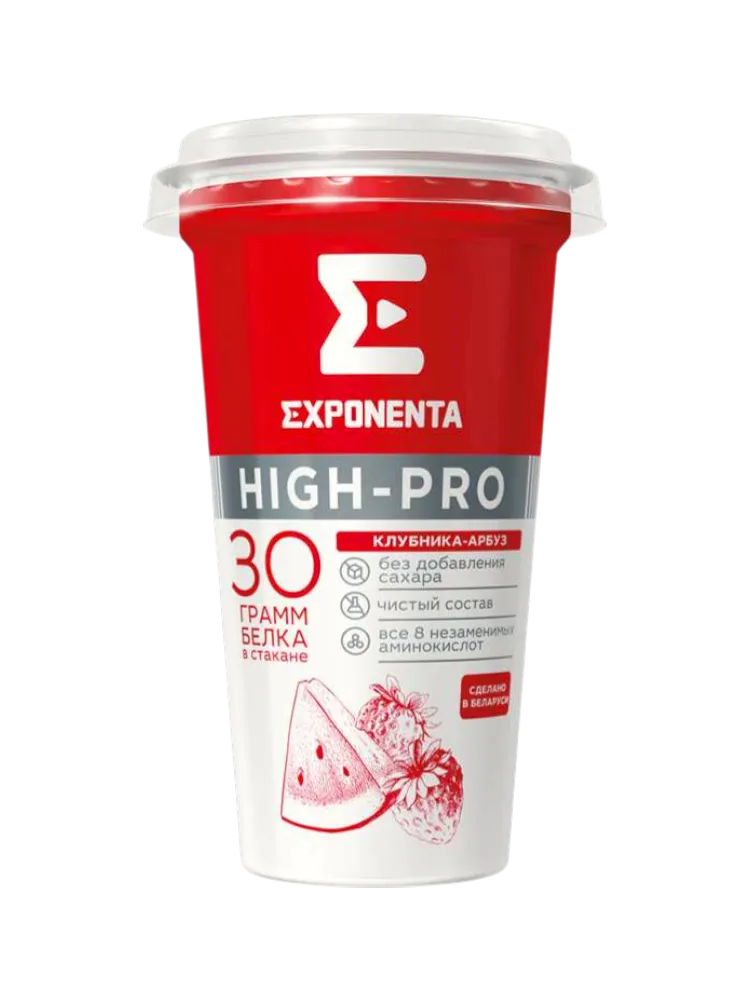 НАПИТОК КИСЛОМОЛОЧНЫЙ EXPONENTA 250Г КЛУБНИКА
