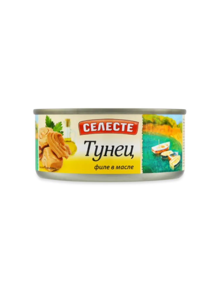 КОНСЕРВЫ CELESTE 140Г ТУНЕЦ ФИЛЕ В/М КЛЮЧ Ж/Б 