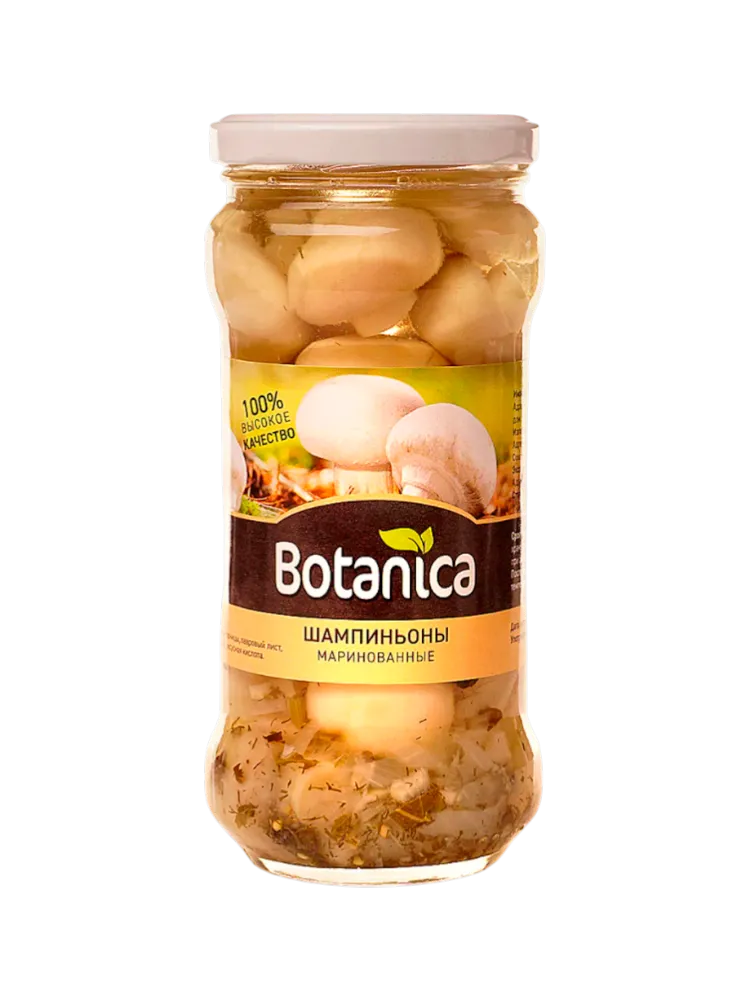 ГРИБЫ BOTANICA 370МЛ МАРИНОВАННЫЕ ШАМПИНЬОНЫ