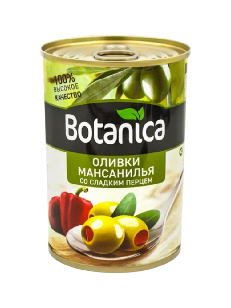 ОЛИВКИ BOTANICA 300МЛ СО СЛАДКИМ ПЕРЦЕМ Б/К