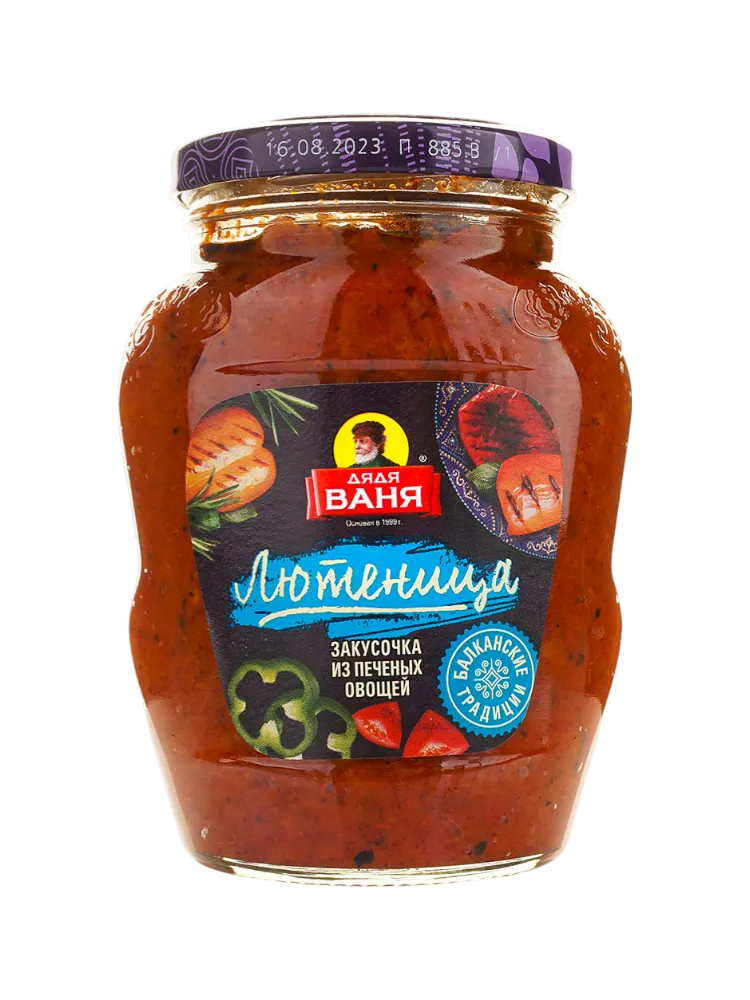 ЗАКУСОЧКА ДЯДЯ ВАНЯ ЛЮТЕНИЦА ИЗ ПЕЧЁННЫХ ОВОЩЕЙ 350Г