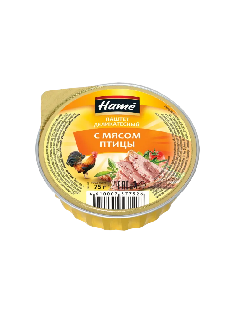 ПАШТЕТ HAME 75Г ИЗ МЯСА ПТИЦЫ 