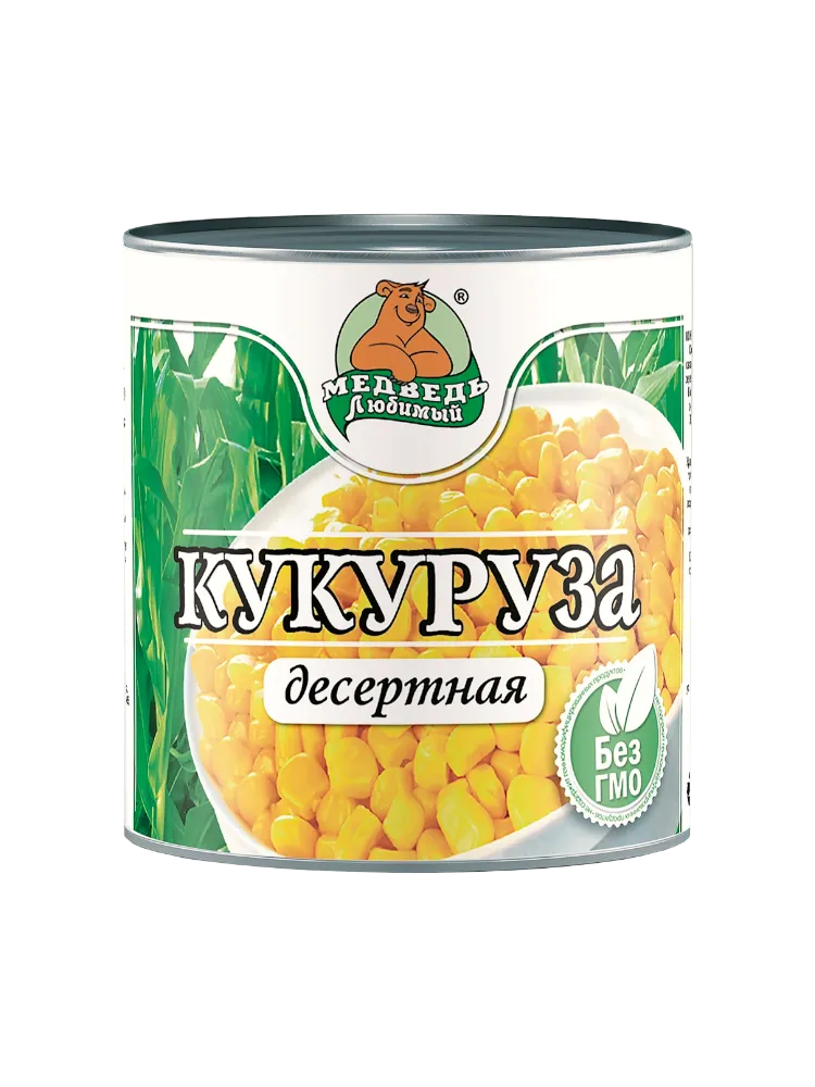 КУКУРУЗА МЕДВЕДЬ ЛЮБИМЫЙ 425Г КОНСЕРВ Ж/Б 