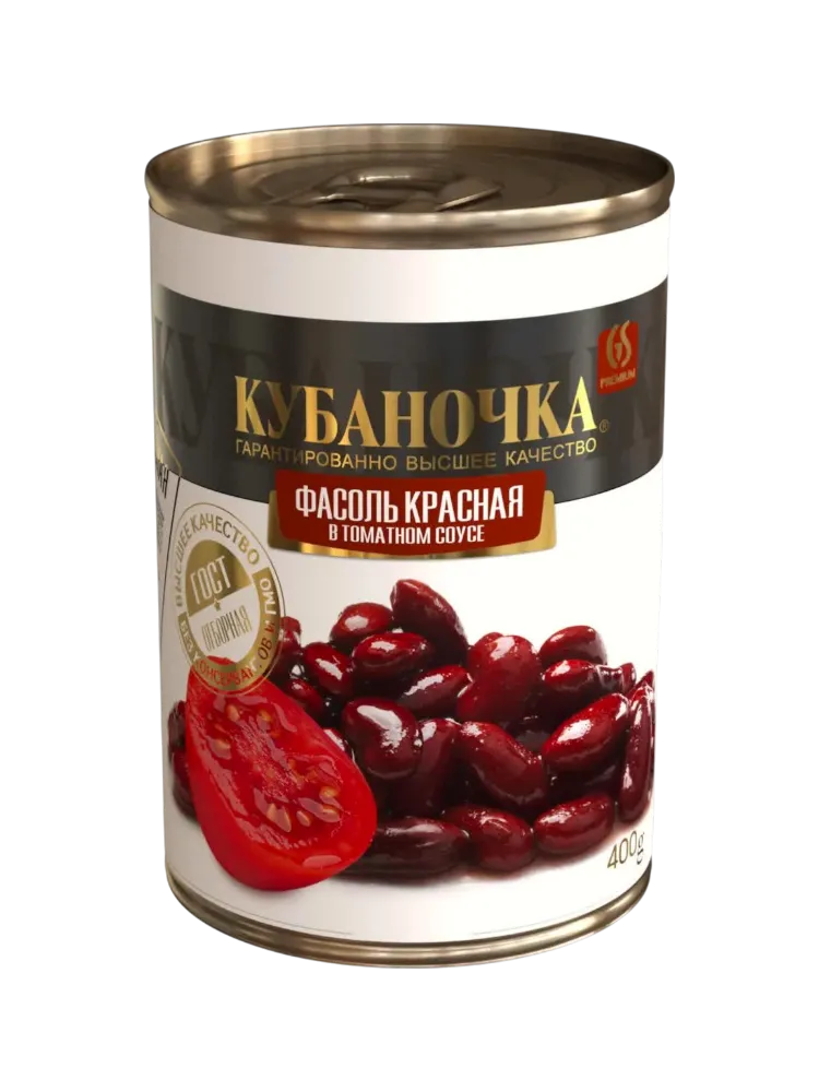 ФАСОЛЬ КУБАНОЧКА 400Г КРАСНАЯ В Т/С Ж/Б