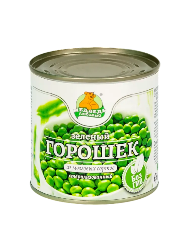 ГОРОШЕК МЕДВЕДЬ ЛЮБИМЫЙ 425Г ЗЕЛЕНЫЙ Ж/Б 