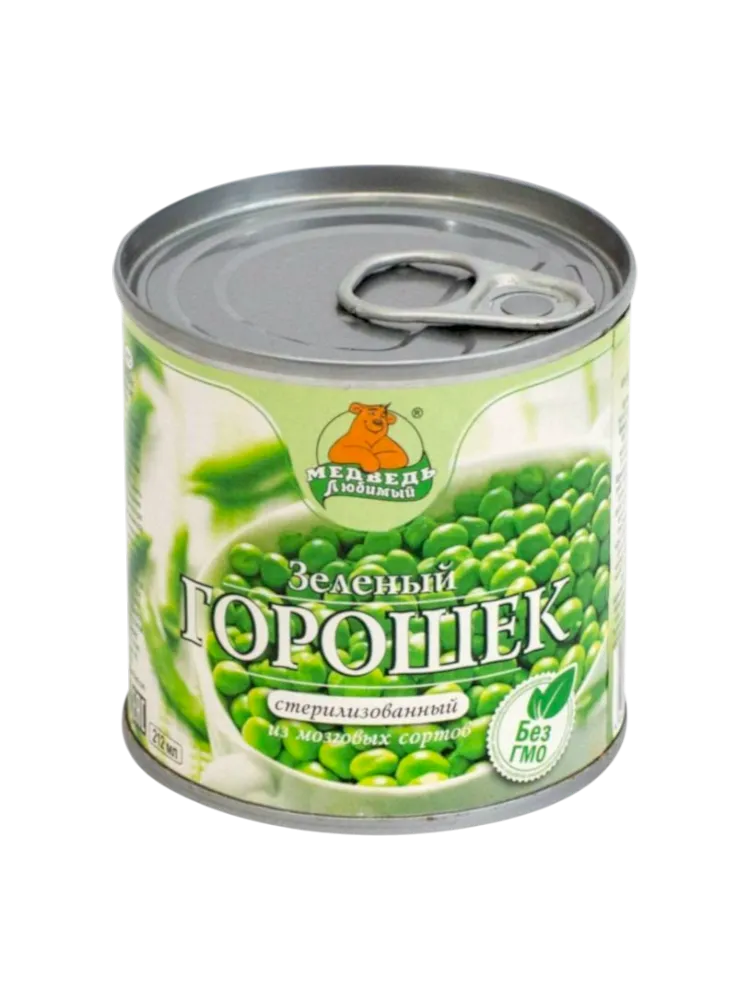 ГОРОШЕК МЕДВЕДЬ ЛЮБИМЫЙ 212Г ЗЕЛЕНЫЙ Ж/Б КЛЮЧ