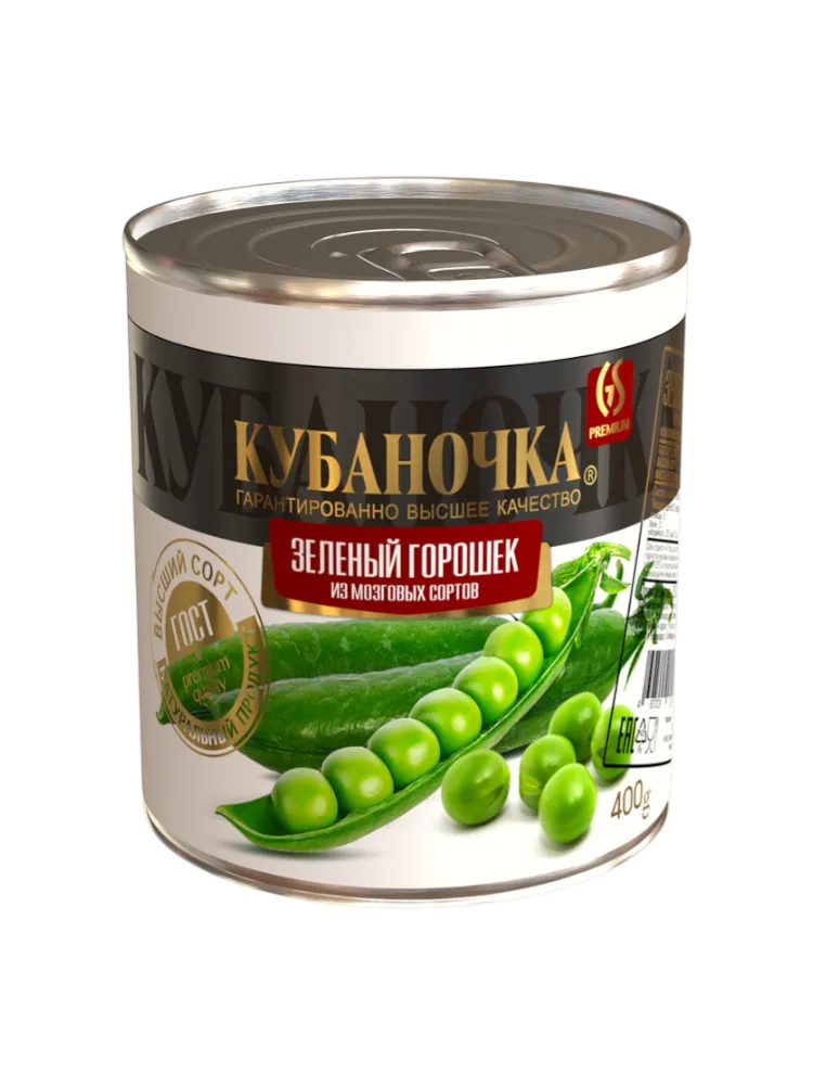ГОРОШЕК КУБАНОЧКА 400Г ЗЕЛ Ж/Б