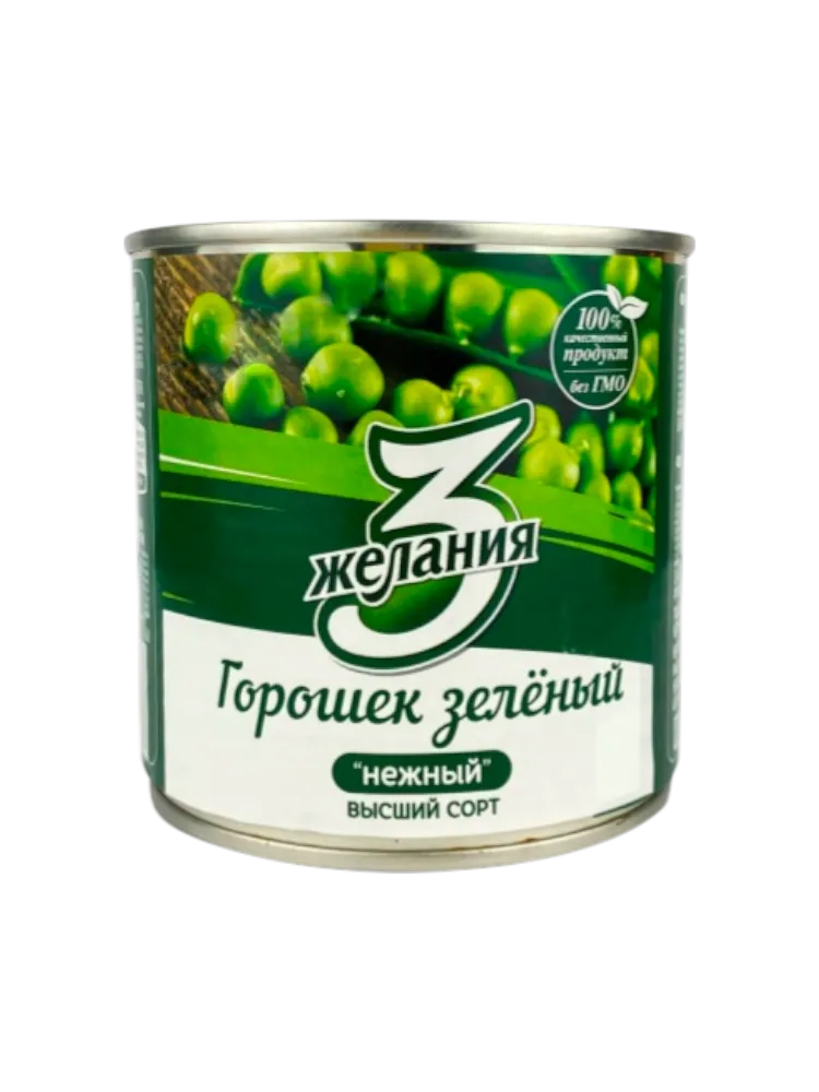 ГОРОШЕК ЗЕЛЕНЫЙ 3 ЖЕЛАНИЯ НЕЖНЫЙ 400ГР 