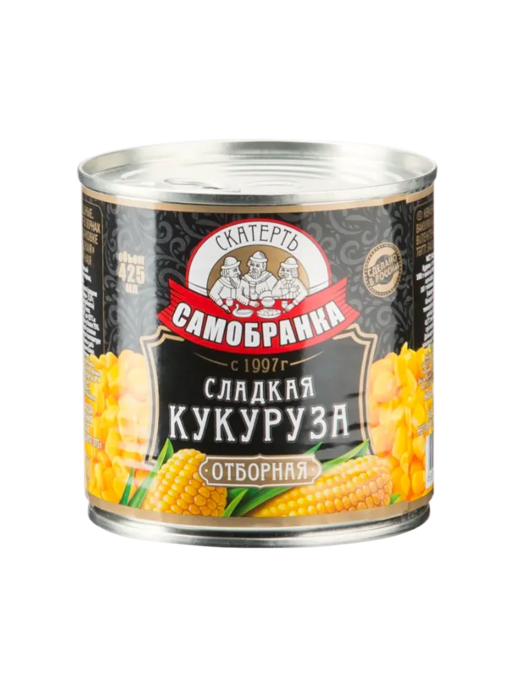 КУКУРУЗА СКАТЕРТЬ САМОБРАНКА 425Г СЛАДКАЯ ОТБОРНАЯ