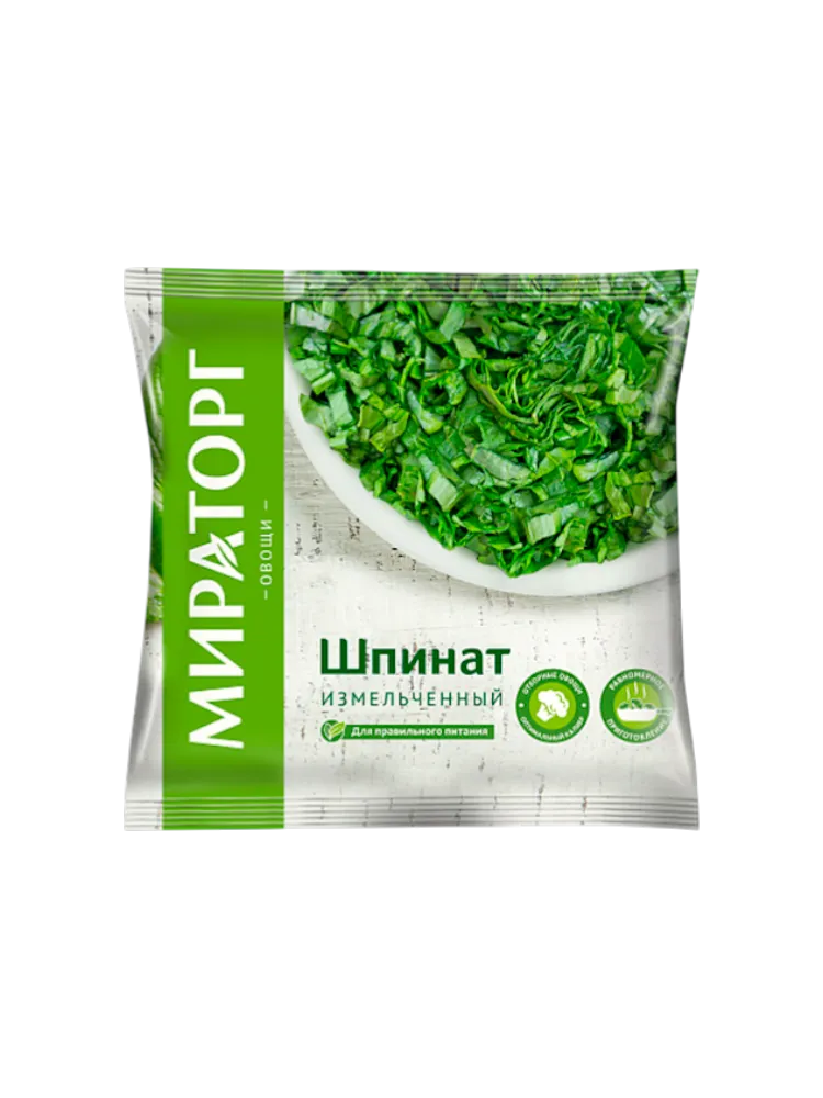 ШПИНАТ МИРАТОРГ ИЗМЕЛЬЧЕННЫЙ 400ГР