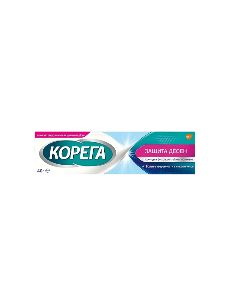 Корега крем д/фиксации зубных протезов Защита десен 40 мл