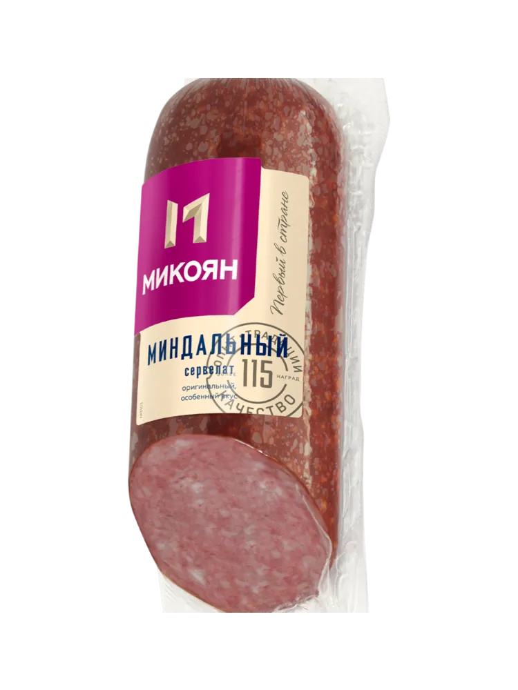 МИКОЯН СЕРВЕЛАТ МИНДАЛЬНЫЙ 350Г В/К