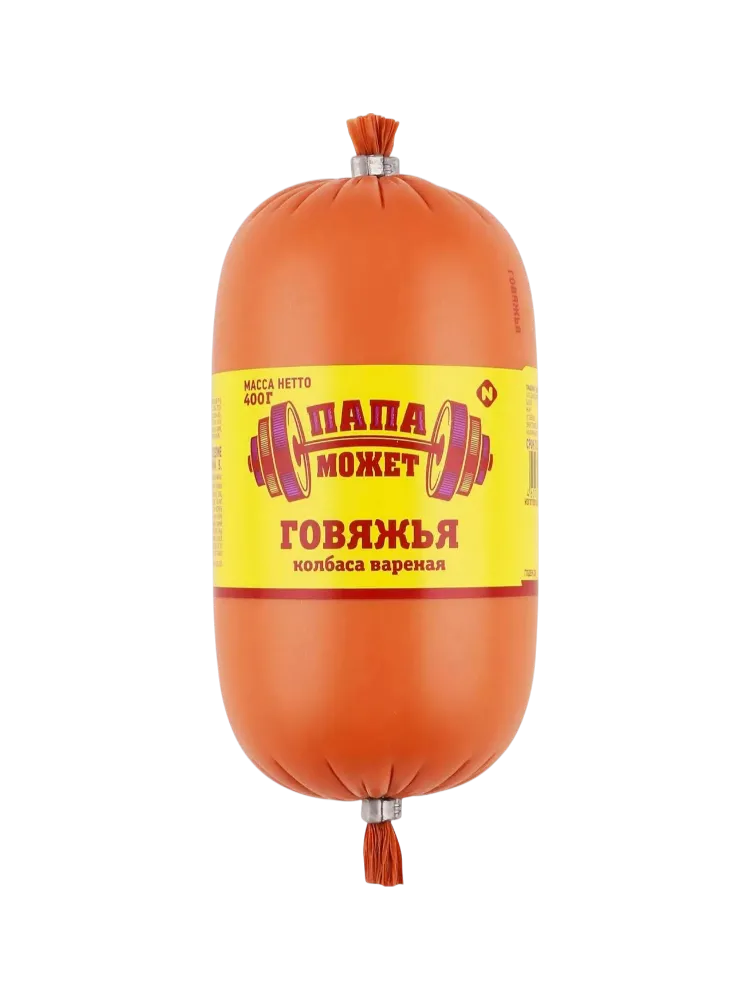 ПАПА МОЖЕТ КОЛБАСА ГОВЯЖЬЯ ВАР П/О 400Г