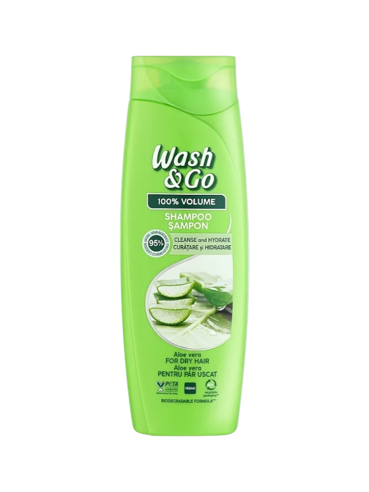 ШАМПУНЬ WASH&GO Д/СУХИХ ВОЛОС АЛОЭ ВЕРА 360МЛ(6)