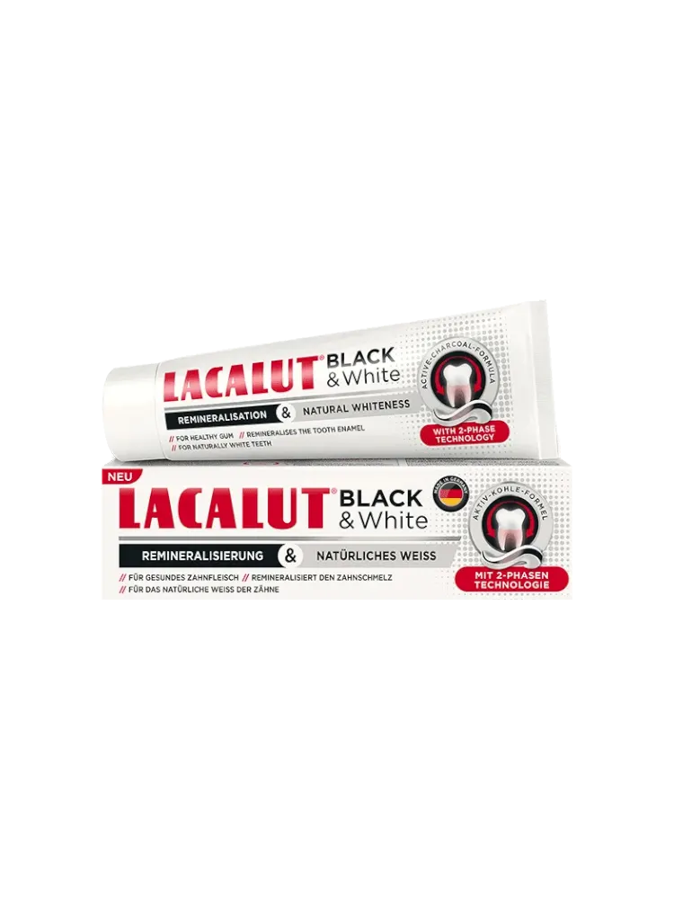 ЗУБ ПАСТА LACALUT 75МЛ BLACK&WHITE