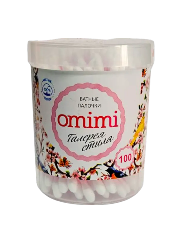 ВАТНЫЕ ПАЛОЧКИ OMIMI 100ШТ БАНКА