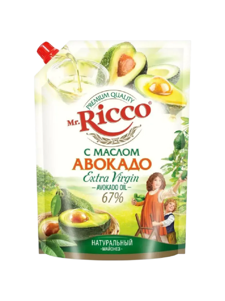 МАЙОНЕЗ MR RICCO С МАСЛОМ АВОКАДО 67% Д/П 800МЛ(12)