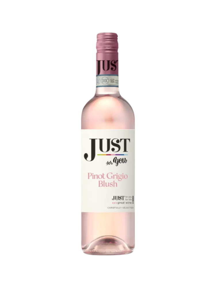 ВИНО JUST 0.75Л PINOT GRIGIO BLUSH ROSE П/СУХ 12.5%(6) - фото 1