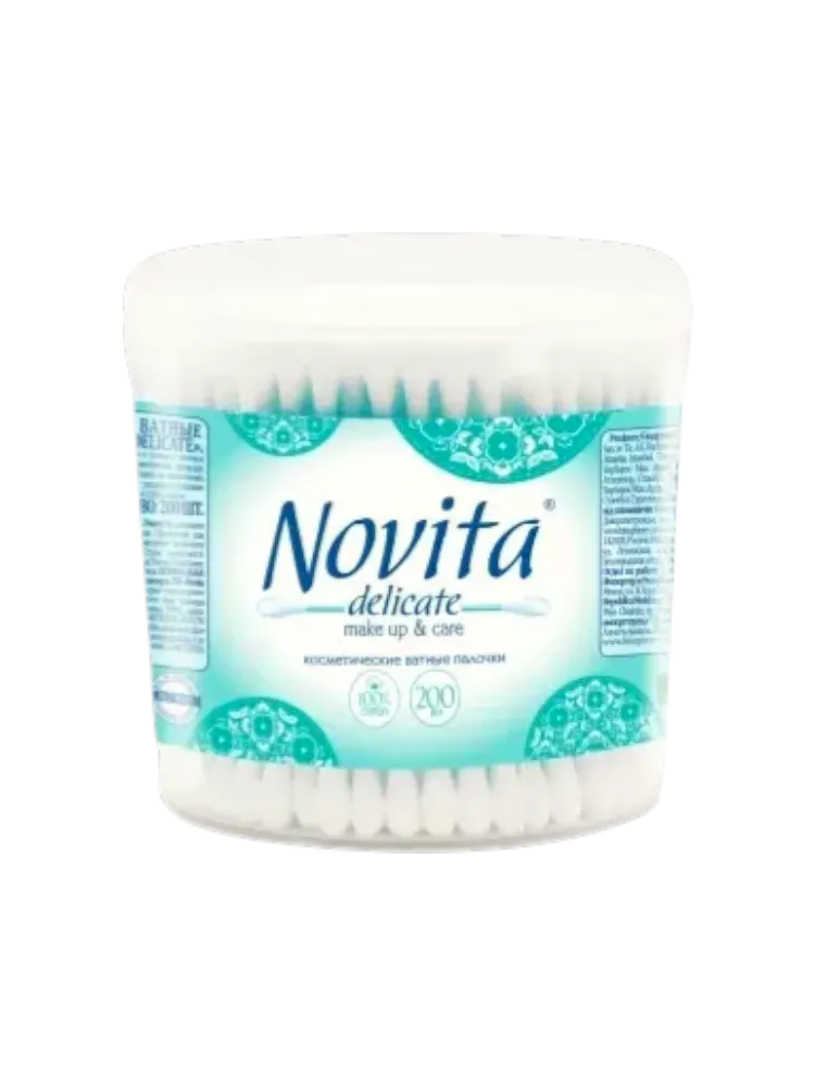 ВАТНЫЕ ПАЛОЧКИ NOVITA DELICATE 200ШТ