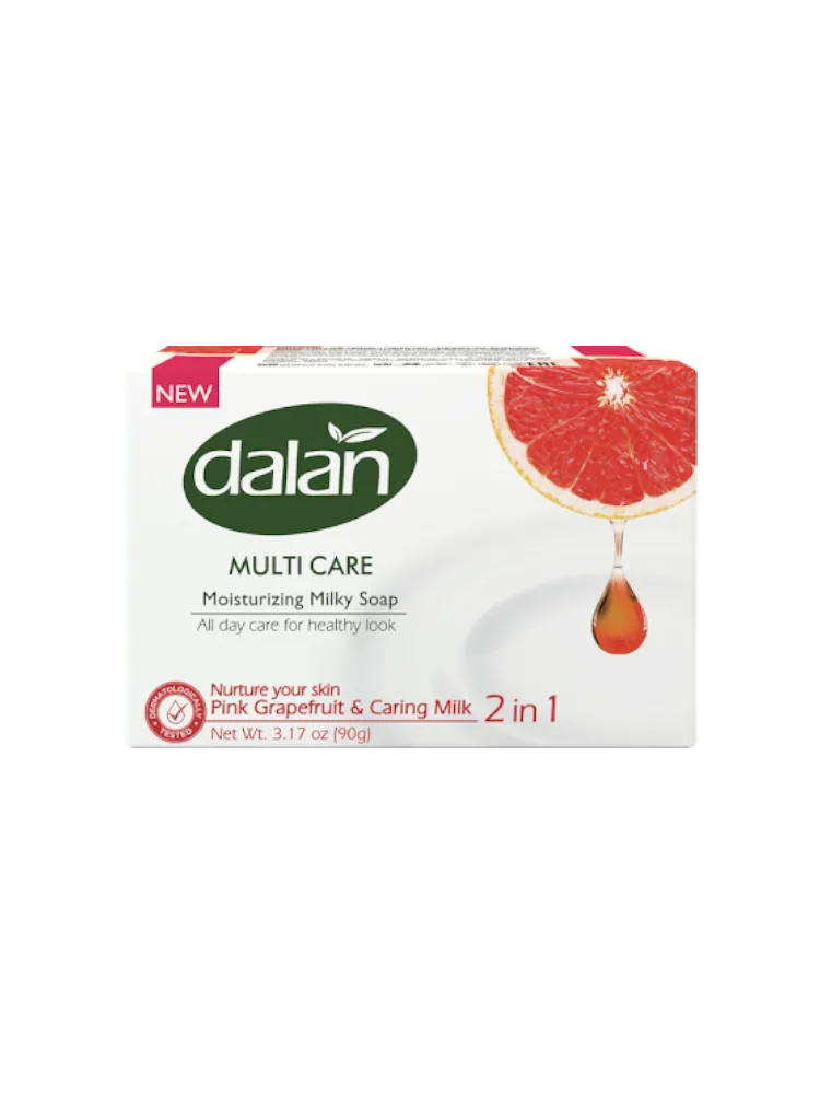 МЫЛО МУЛЬТИ УХОД DALAN 150Г РОЗОВЫЙ ГРЕЙПФРУТ И МОЛОКО