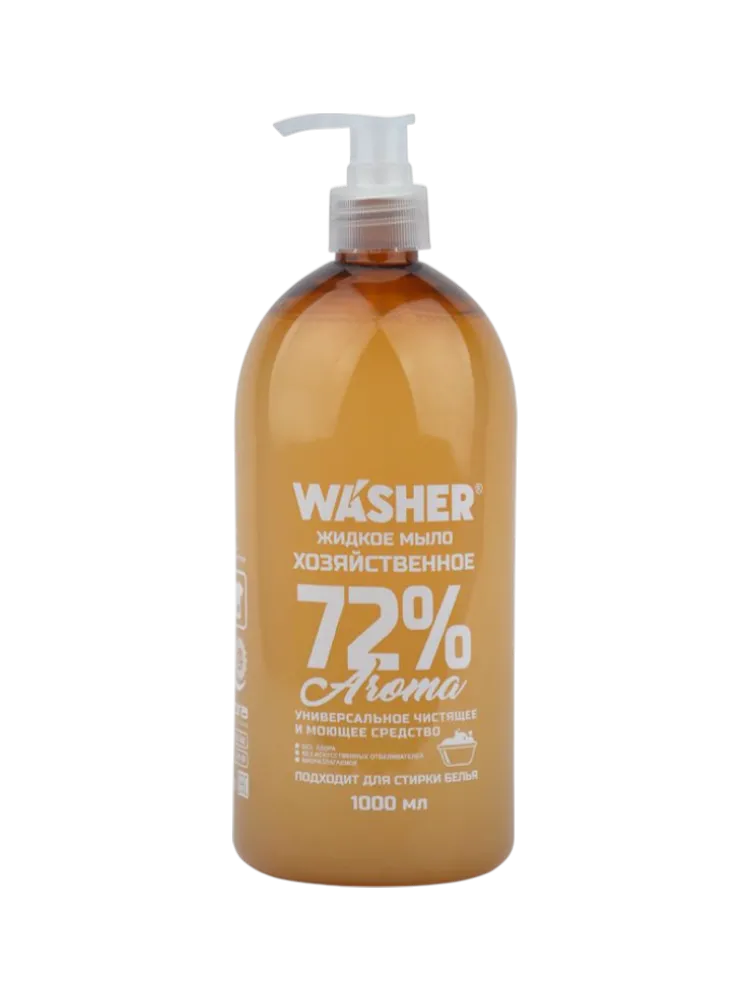ХОЗЯЙСТВЕННОЕ МЫЛО ЖИДКОЕ WASHER-U AROMA 72% 1000МЛ(12)