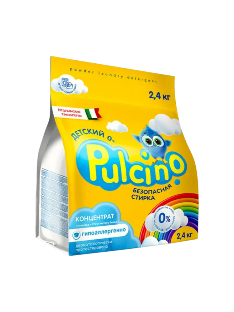 СТИРАЛЬНЫЙ ПОРОШОК PULCINO АВТОМАТ ДЛЯ ДЕТСКОГО БЕЛЬЯ 2,4 КГ(6)