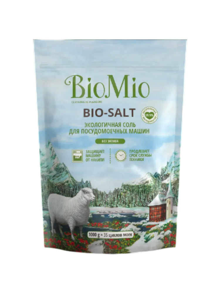 СОЛЬ Д/ПОСУДОМОЕЧНОЙ МАШИНЫ BIOMIO 1000Г BIO SALT