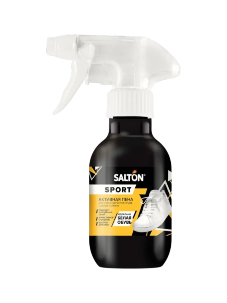 ПЕНА ОЧИСТИТЕЛЬ Д/БЕЛОЙ ОБУВИ SALTON SPORT Д/КОЖИ И ТКАНЕЙ 200МЛ(12)