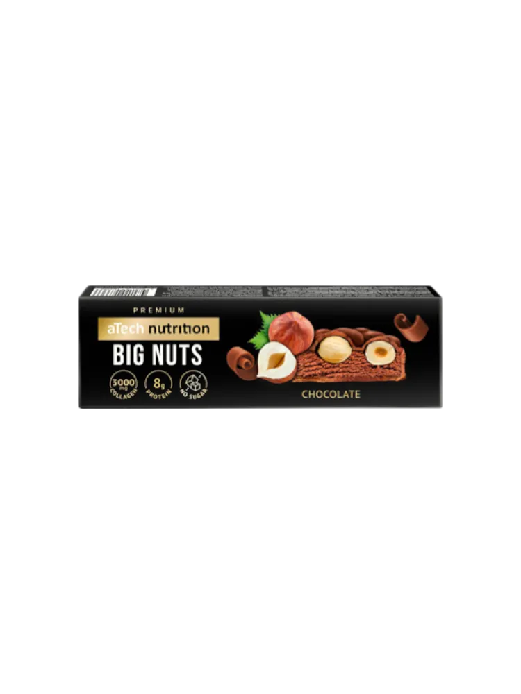 БАТОНЧИК BIG NUTS 40Г СО ВКУСОМ ШОКОЛАД ЛЕСНОЙ ОРЕХ 
