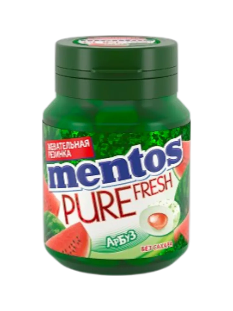 ЖЕВ РЕЗ MENTOS PURE FRESH 54Г АРБУЗ 